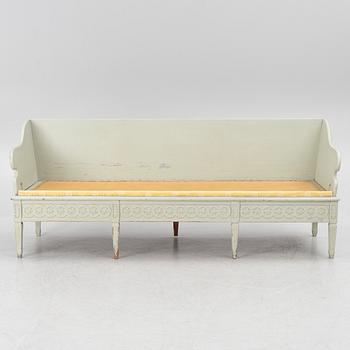 A Gustavian style sofa, 19th century.