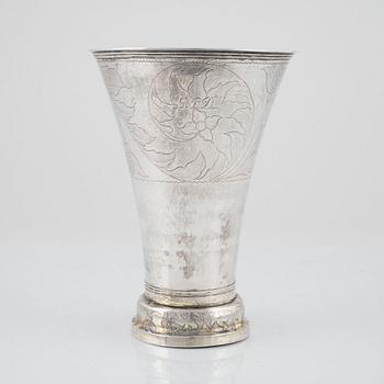 Anders Johan Lignell, a silver beaker, Sundsvall, 1823.