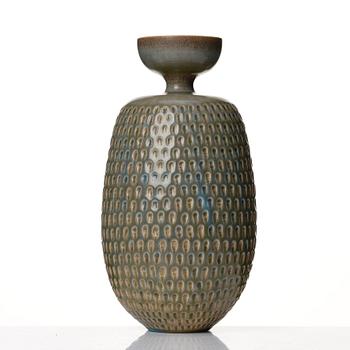 Stig Lindberg, a stoneware vase, Gustavsberg studio, Sweden ca 1960.