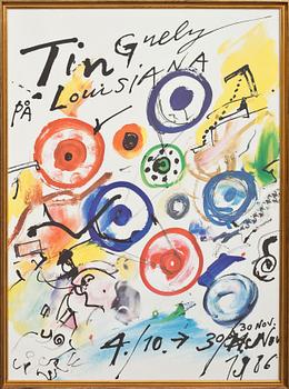 Jean Tinguely · AFFISCH, Jean Tinguely på Louisiana, 1986.