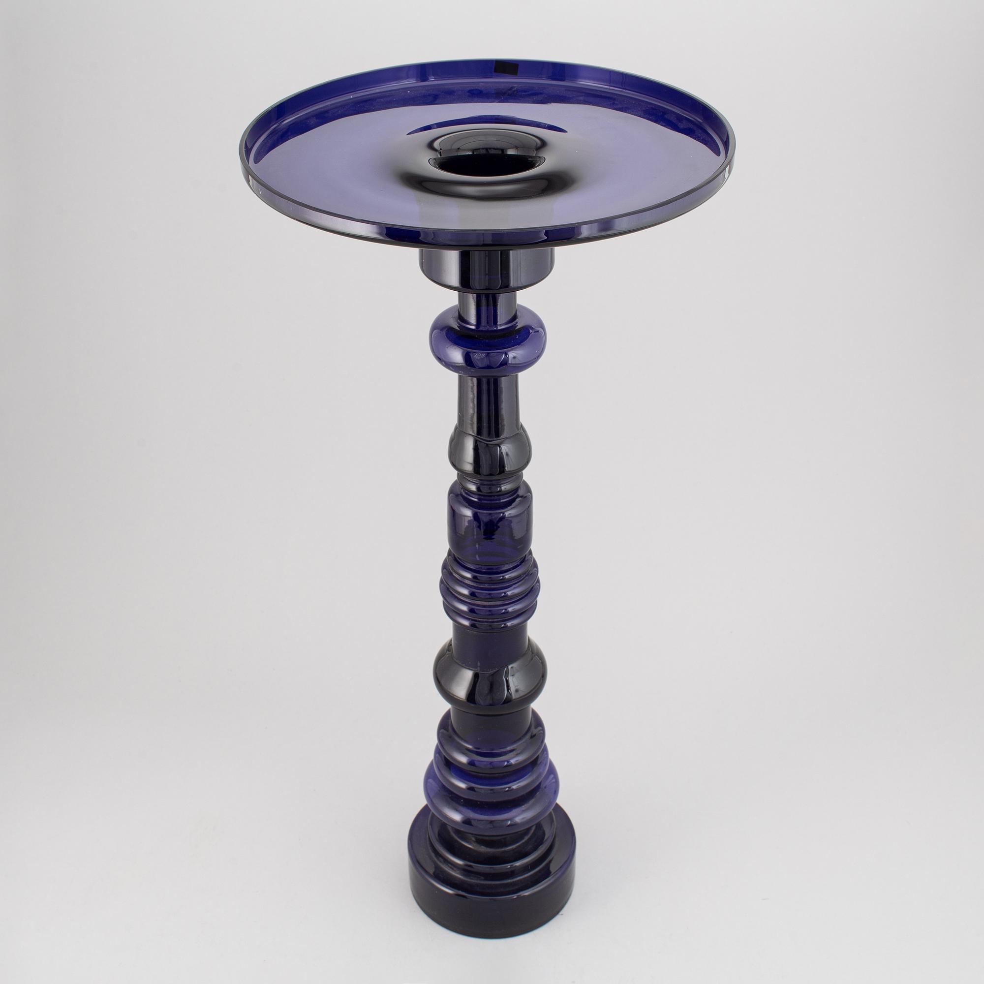 Oiva Toikka, a glass candlestick, Nuutajärvi, Notsjö, Finland 1973.