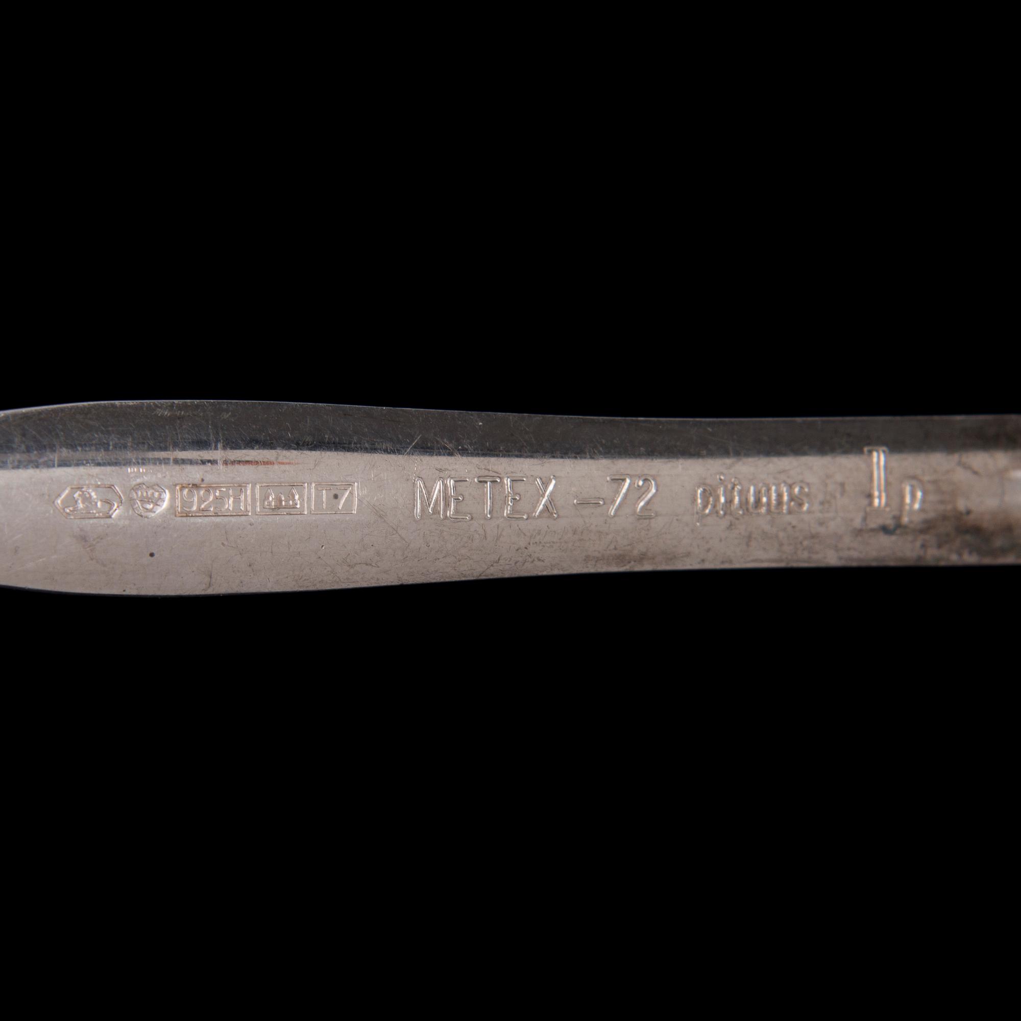 PARTI SILVERBESTICK, 10 delar, bl a Kultakeskus, 1950 samt -70-tal. Tot. vikt ca 321 g.
