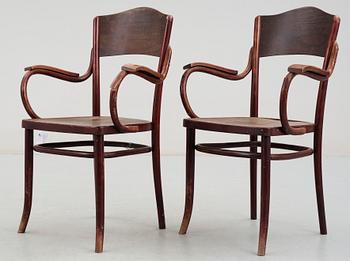 KARMSTOLAR, ett par, Thonet, Jugend, tidigt 1900-tal.