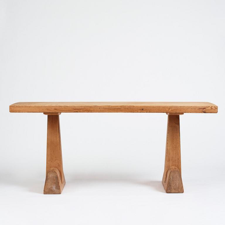 Axel Einar Hjorth, a stained pine "Utö" table, Nordiska Kompaniet, Sweden 1930's.