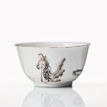 A European Subject cup with stand, Qing dynasty, Qianlong (1736-95).