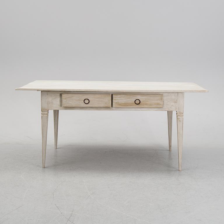 A painted table, 19th Century.