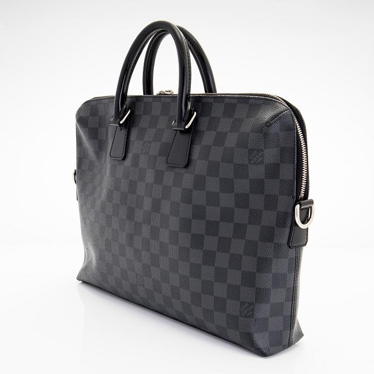 Louis Vuitton, a Damier Graphite 'Porte Documents Jour' briefcase.