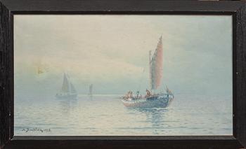 JOHAN OSSIAN-ANDERSSON, oljemålning, signerad Th. Sandström.