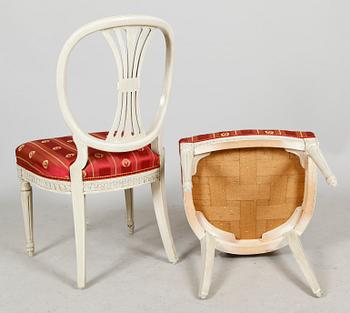 STOLAR, 6 st, gustaviansk stil, 1900-talets andra hälft.