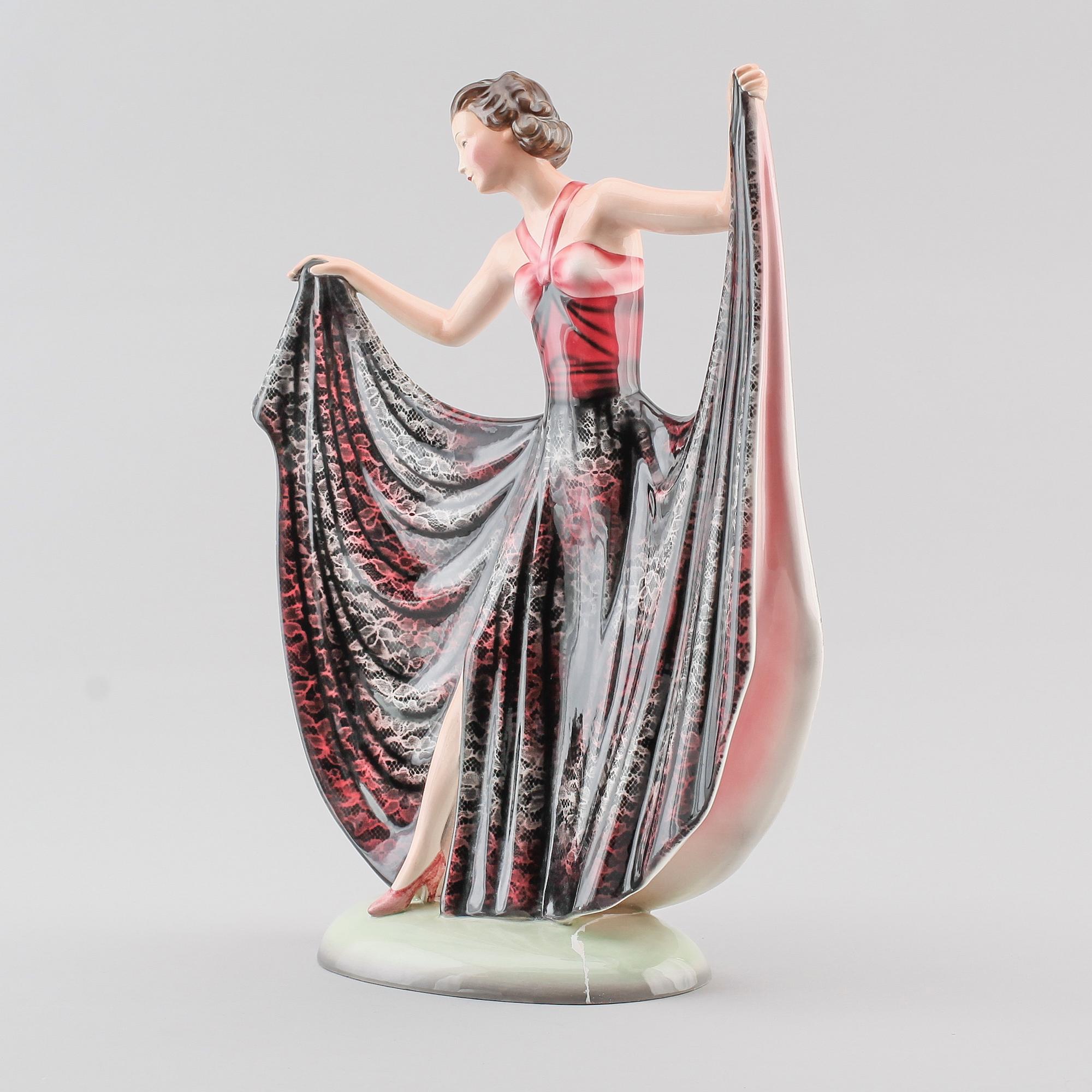 FIGUR, porslin, Goldscheider, Wien.