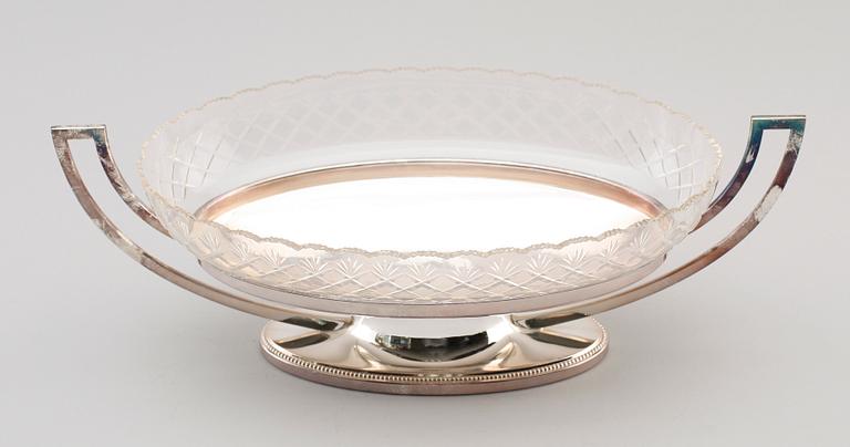 JARDINJÄR, nysilver och glas, WMF, Würtembergische Metallwaren Fabrik, 1900-talets början.