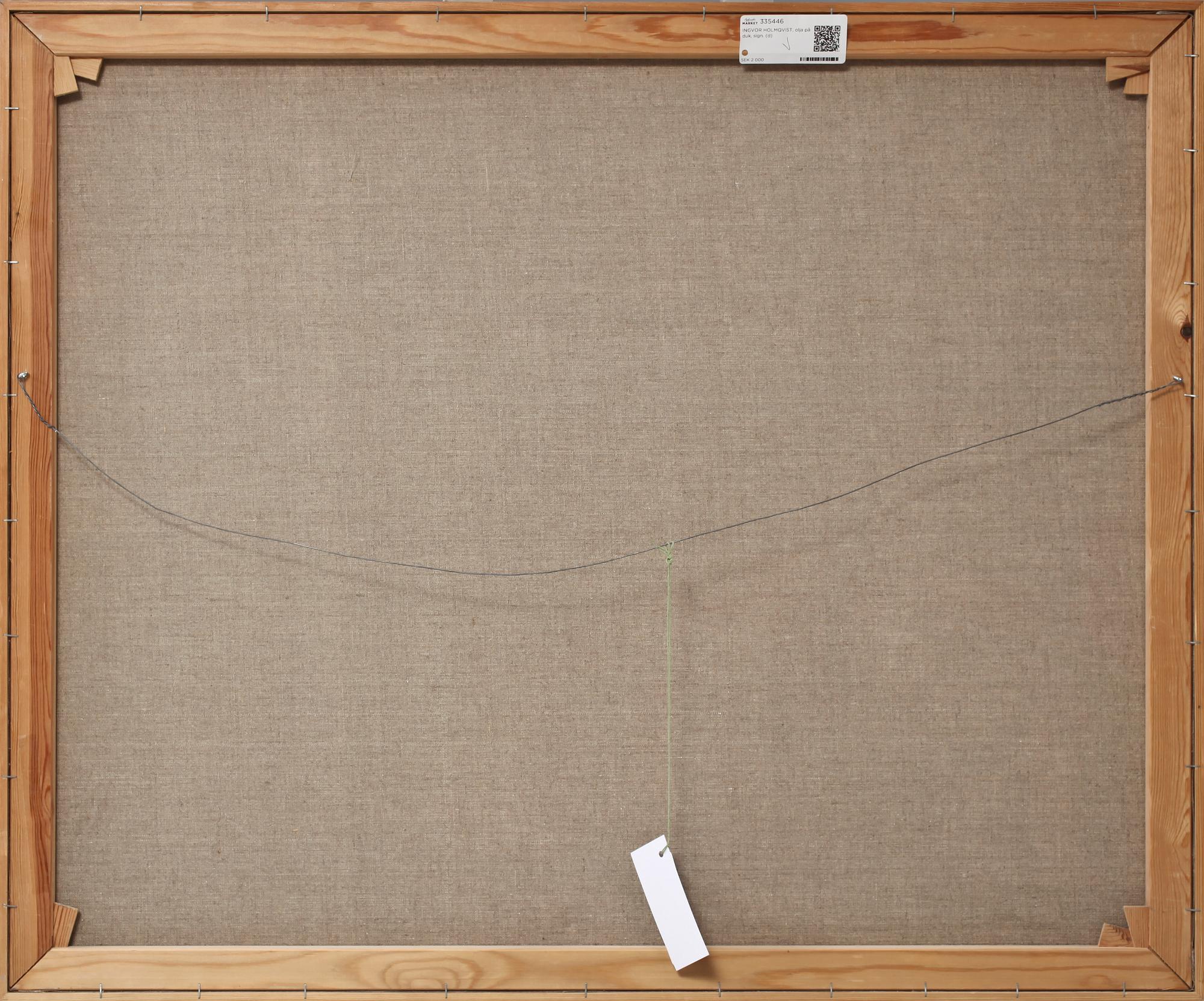 INGVOR HOLMQVIST, olja på duk, sign.