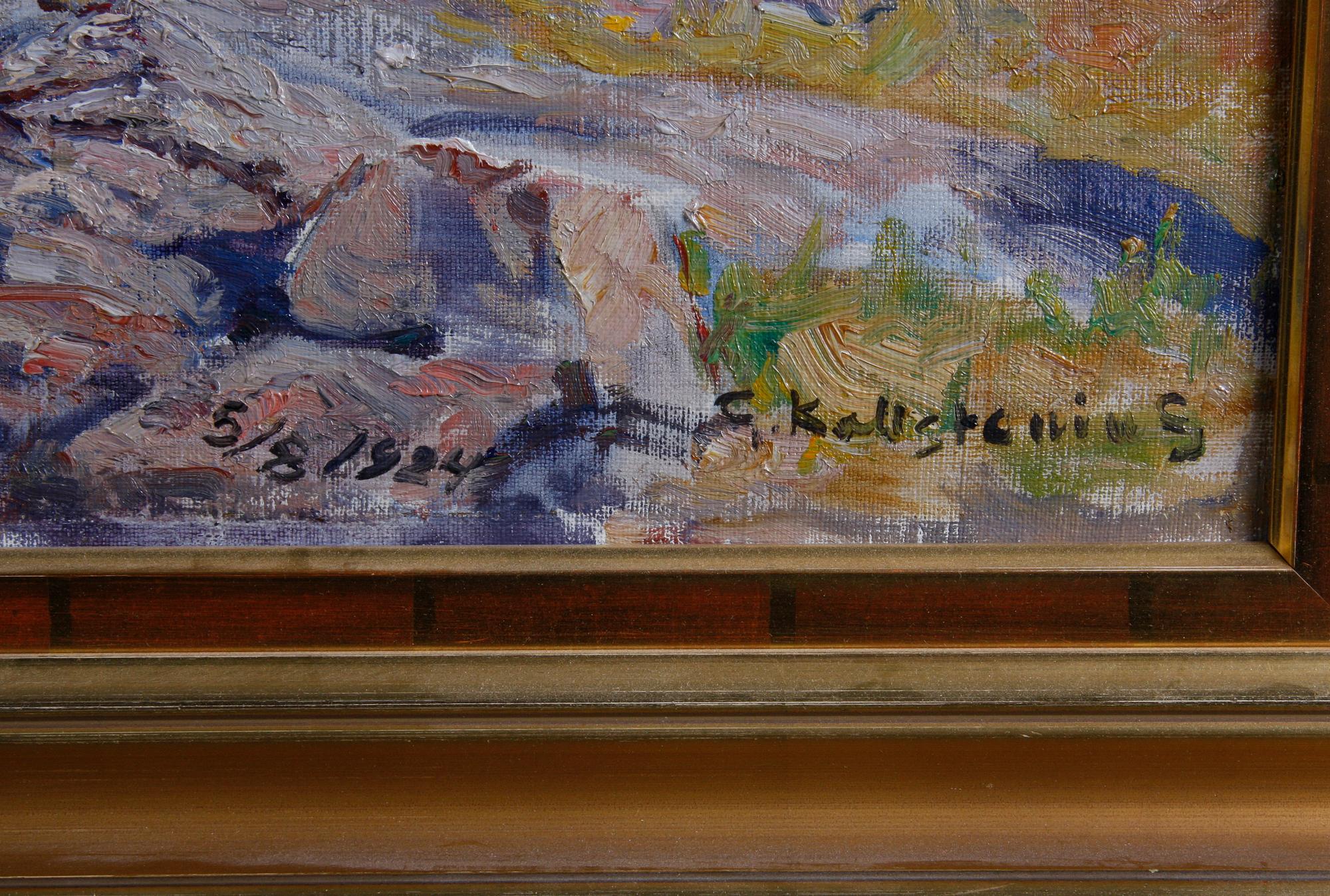 KALLSTENIUS, GOTTFRID, olja på duk. Signerad och daterad 5/8 1924.