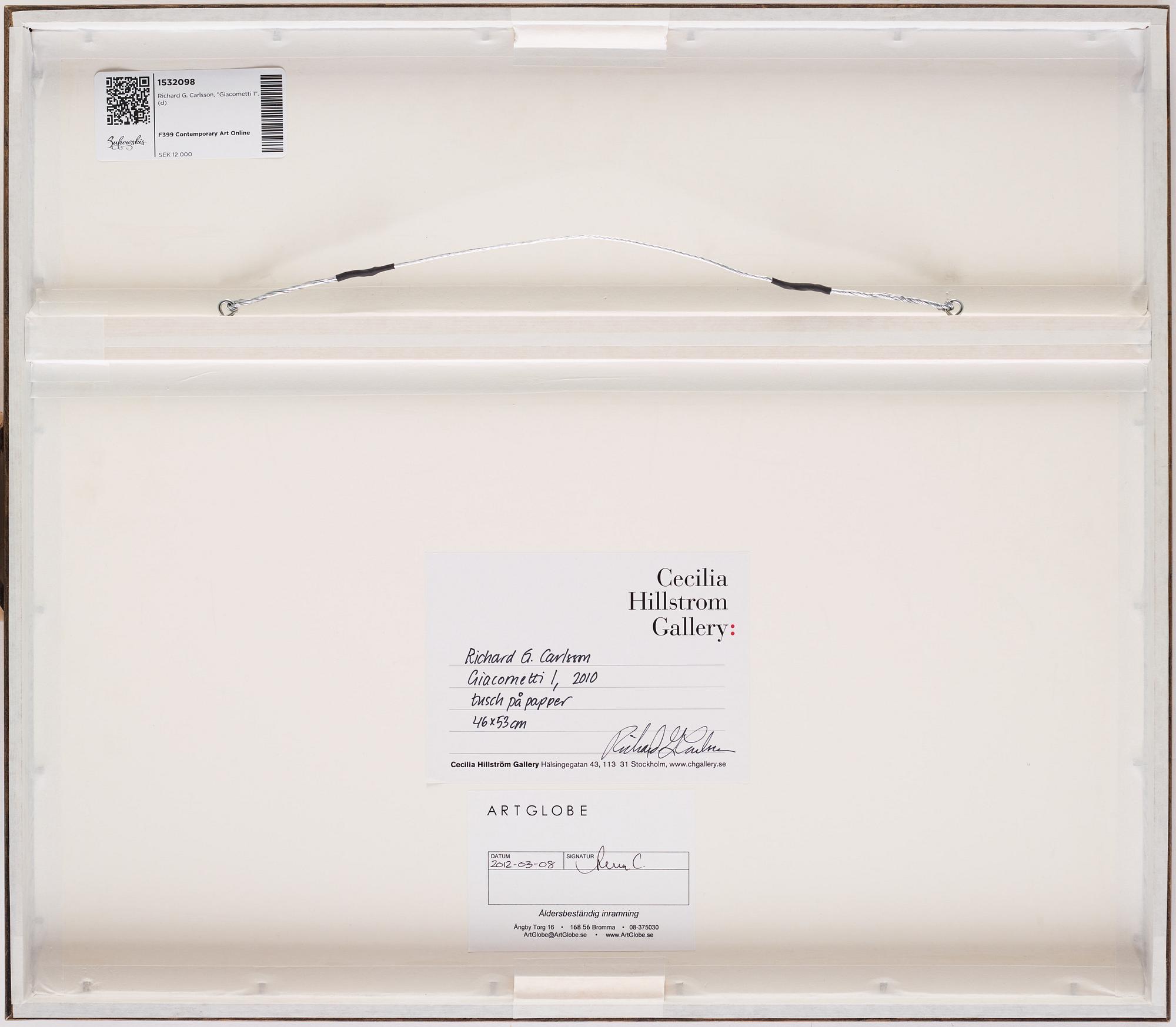 Richard G. Carlsson, 'Giacometti 1'.