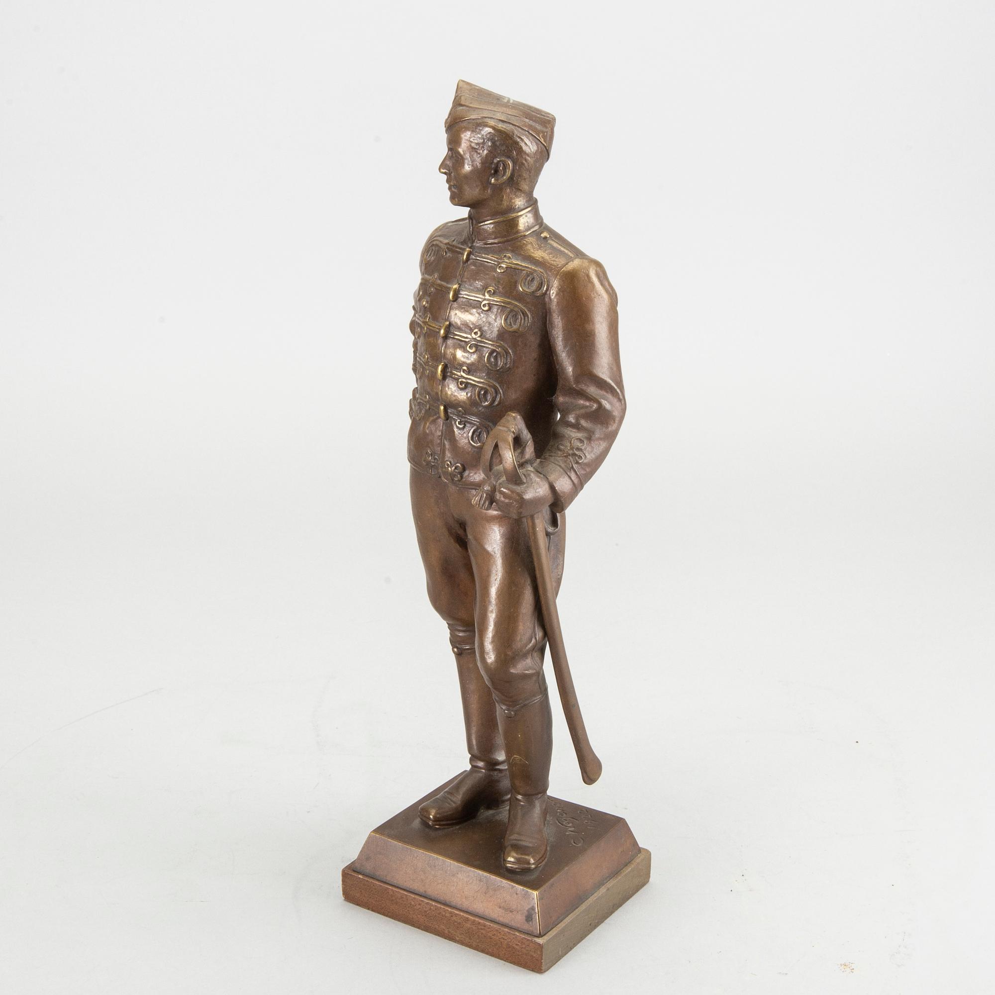 CARL WEGENER, skulptur, brons, daterad och signerad 1922.