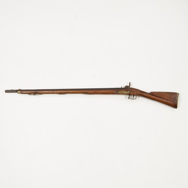 A 18th Century Swedish-British converted percussion gun.