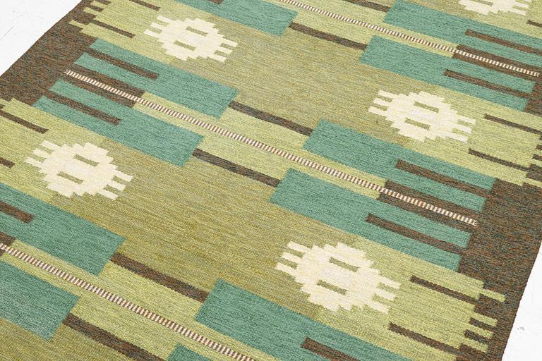 Ingegerd Silow, rug, flat weave, signed IS, approx. 305 x 190 cm.