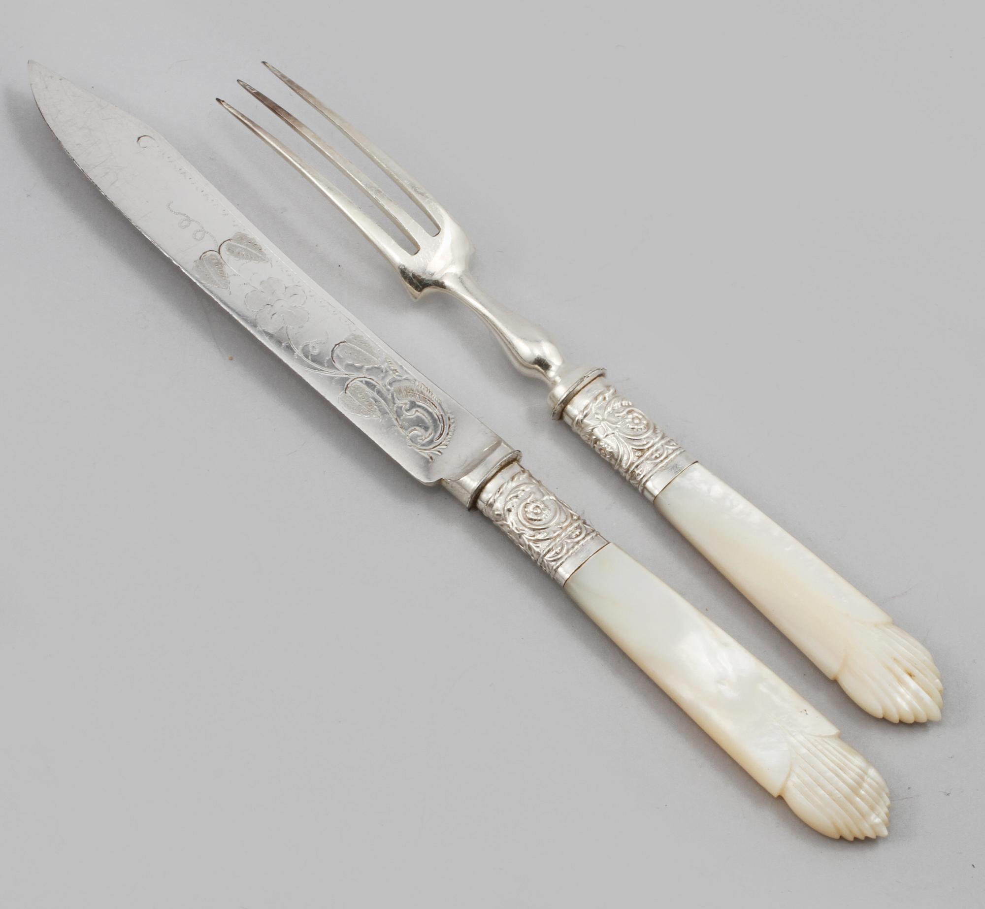 FISKBESTICK, pläter, Johnston & Co, Glasgow, Storbritannien, tidigt 1900-tal.