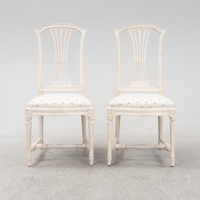 A set of twelve Gustavian-style chairs, 20th Century.