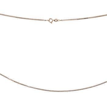 An 18K white gold venezia necklace.