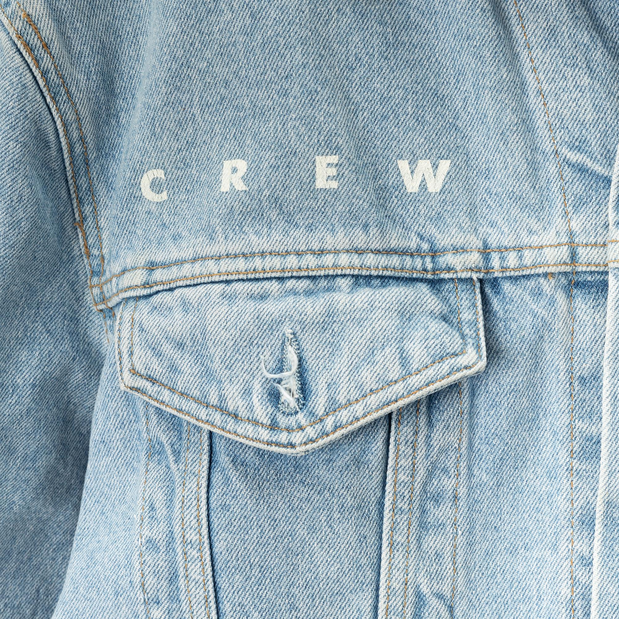 A Levis "CREW" jeans jacket from The Madonna Blond Ambition World Tour, 1990, Size L.