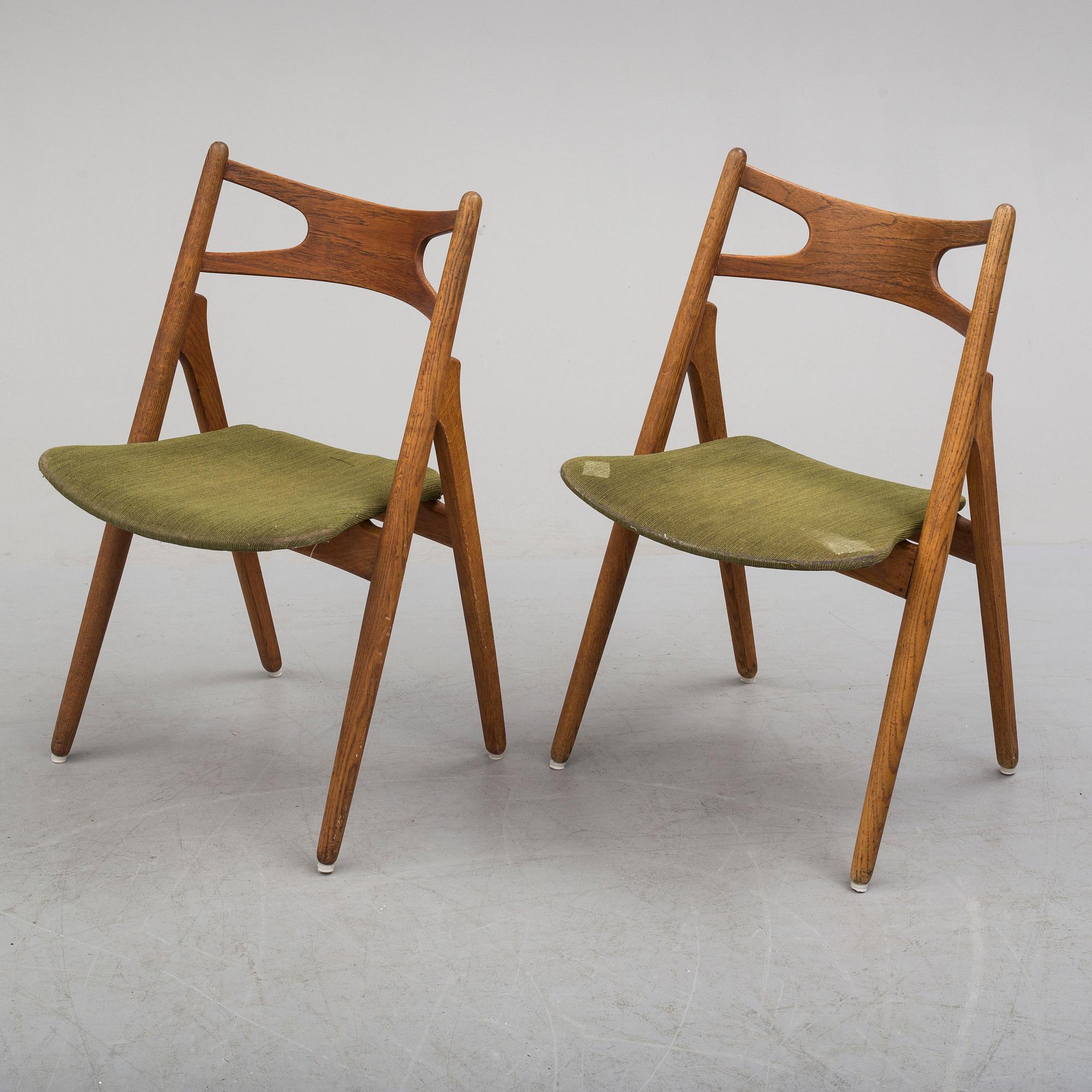 Five model CH-29 chairs by Hans J Wegner,Denmark, mid 20th century.