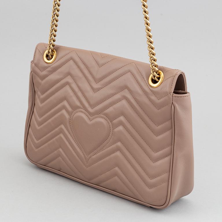 Gucci, a matelassé leather 'Marmont Medium' sholder bag.