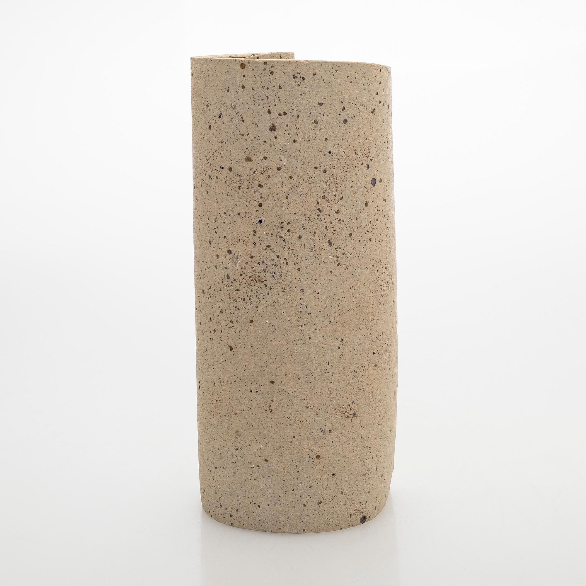 Kyllikki Salmenhaara, a 'Winding' stoneware sculpture, signed KS.