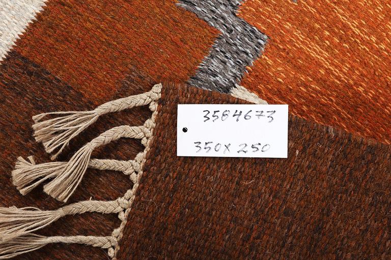 Ingegerd Silow, a flat weave carper, signed IS, Sweden, c. 350 x 250 cm.
