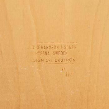 Carl Ewert Ekström, a set of four chairs, Albin Johansson & Söner, Hyssna, Sweden, 1960's.
