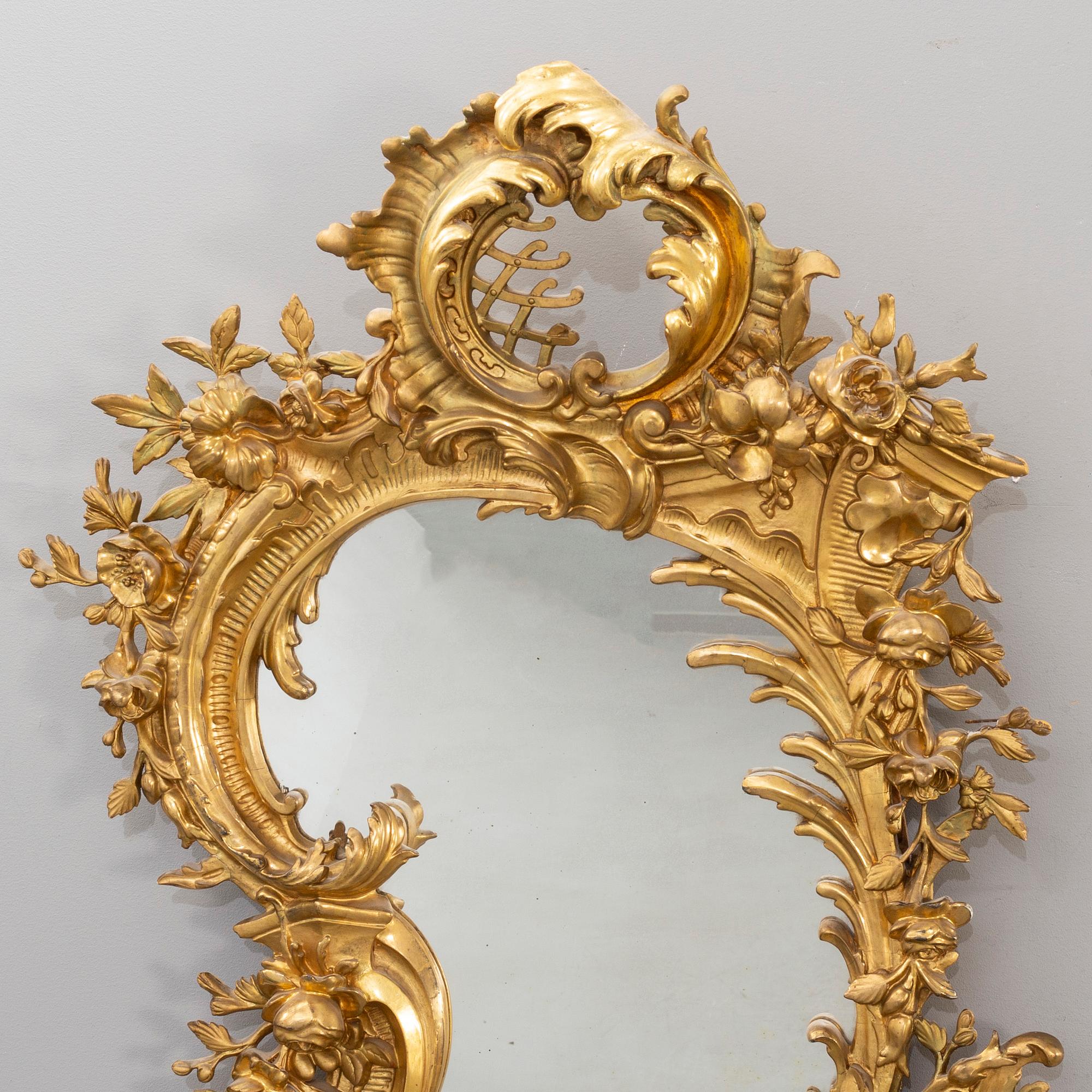 Spegel, nyrokoko, 1800-talets senare del.