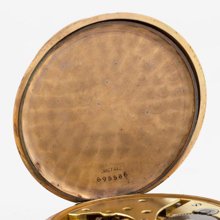 Pocket watch, 14K gold, 50.5 mm.