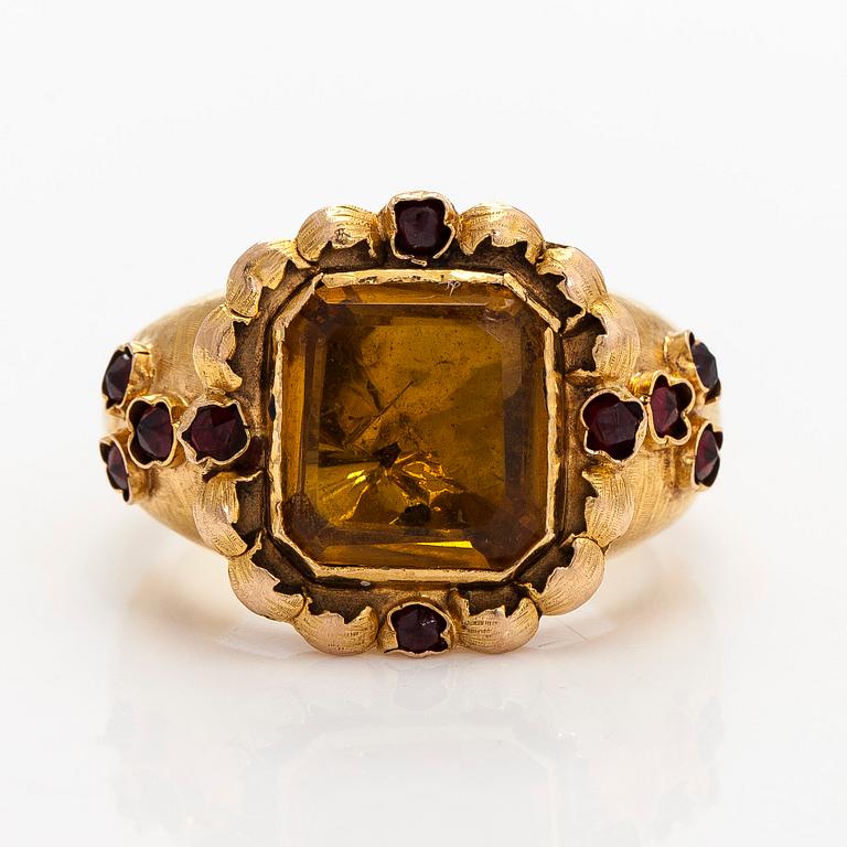 Ring, 18K guld, Gustaf Adolf Veckman, Tavastehus 1861.