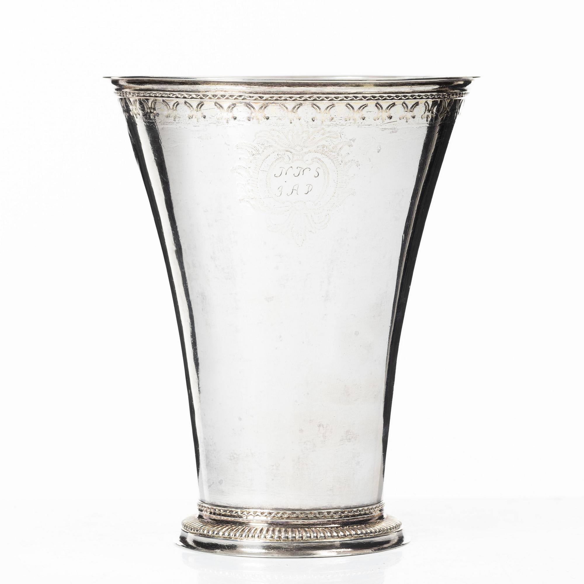 A Swedish 18th century silver beaker, mark of Anders Schotte, Uddevalla 1784.