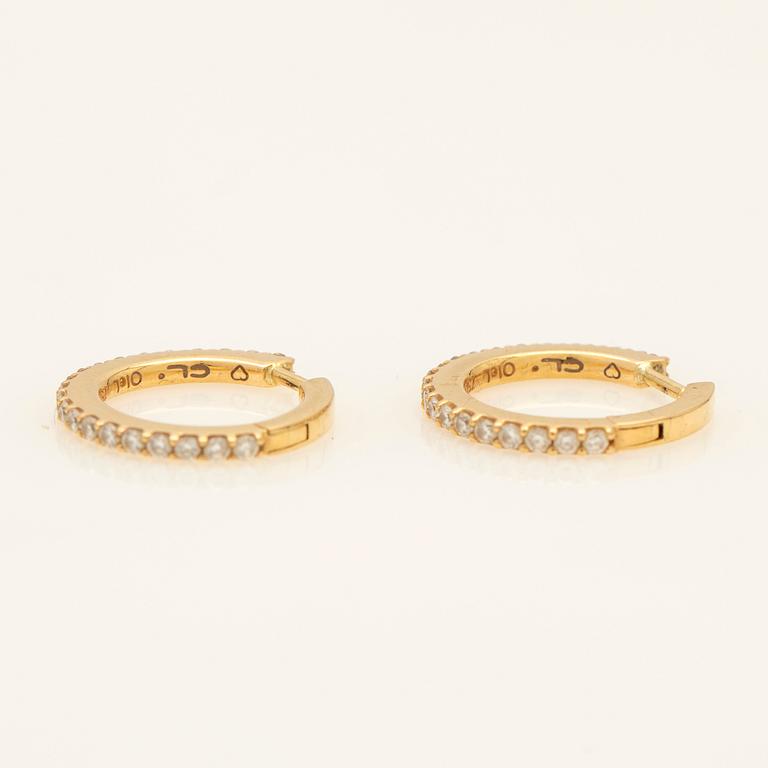 Ole Lynggaard, örhängen, ett par, 18K guld med diamanter.