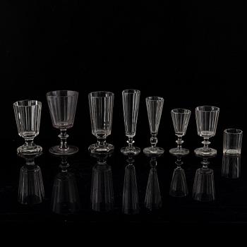 A part glass service, second half of the 20th century (31 pieces).