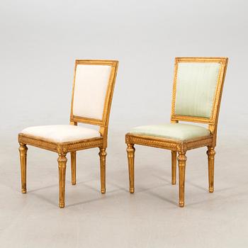 Chairs, 6 late Gustavian, circa 1800.