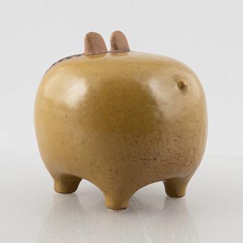 Lisa Larson, figurin, stengods, "Bulldog", ur serien "Stora zoo", Gustavsberg.