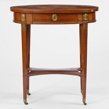 A late Gustavian mahogany table attributed to J. M. Beurling (master 1777-1803).