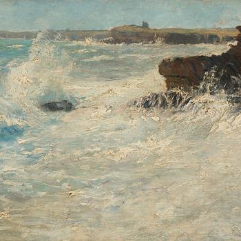 Gottfrid Kallstenius, Coastal scene from Pouldu, Brittany.