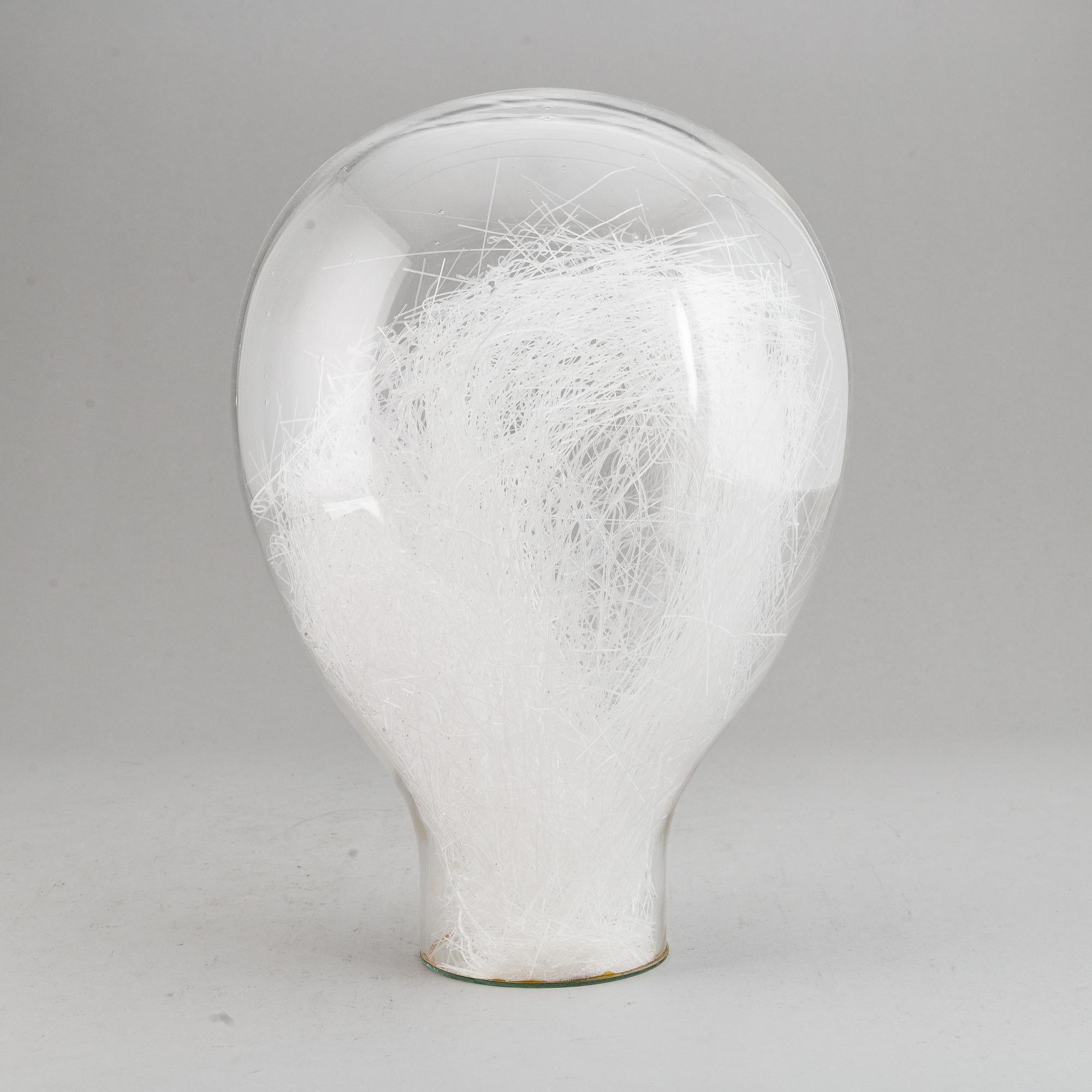 EVA ENGLUND, a glass sculpture, signed and dated 1973.