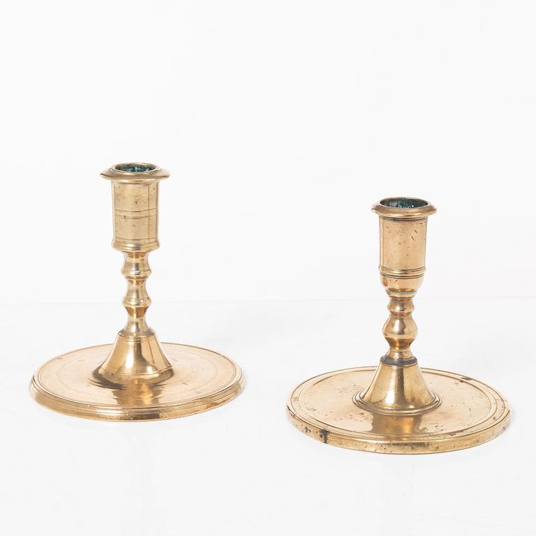 Ljusstakar, 2 st, barock, 1700-tal.