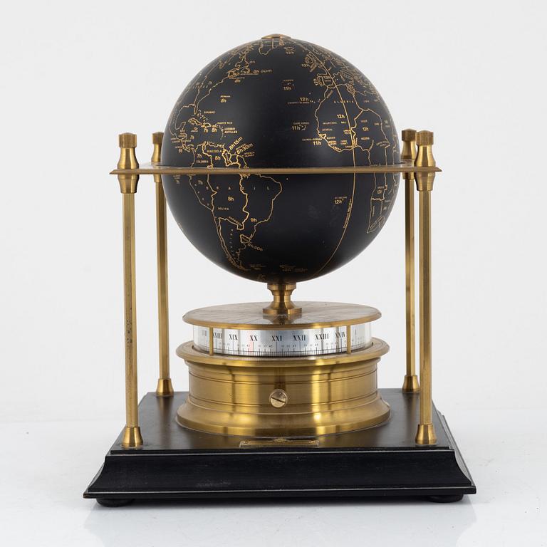 Desk clock, "Globe clock", Imhof, Swiss Royal Geographical Society.