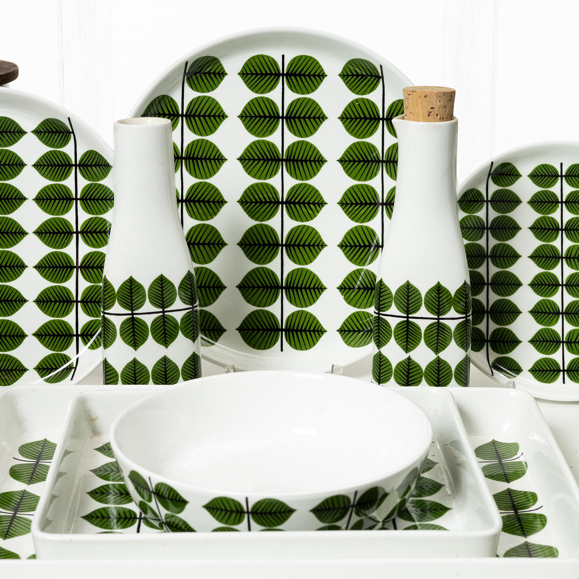 Stig Lindberg, servis, 81 delar, flintgods, "Berså", Gustavsberg.