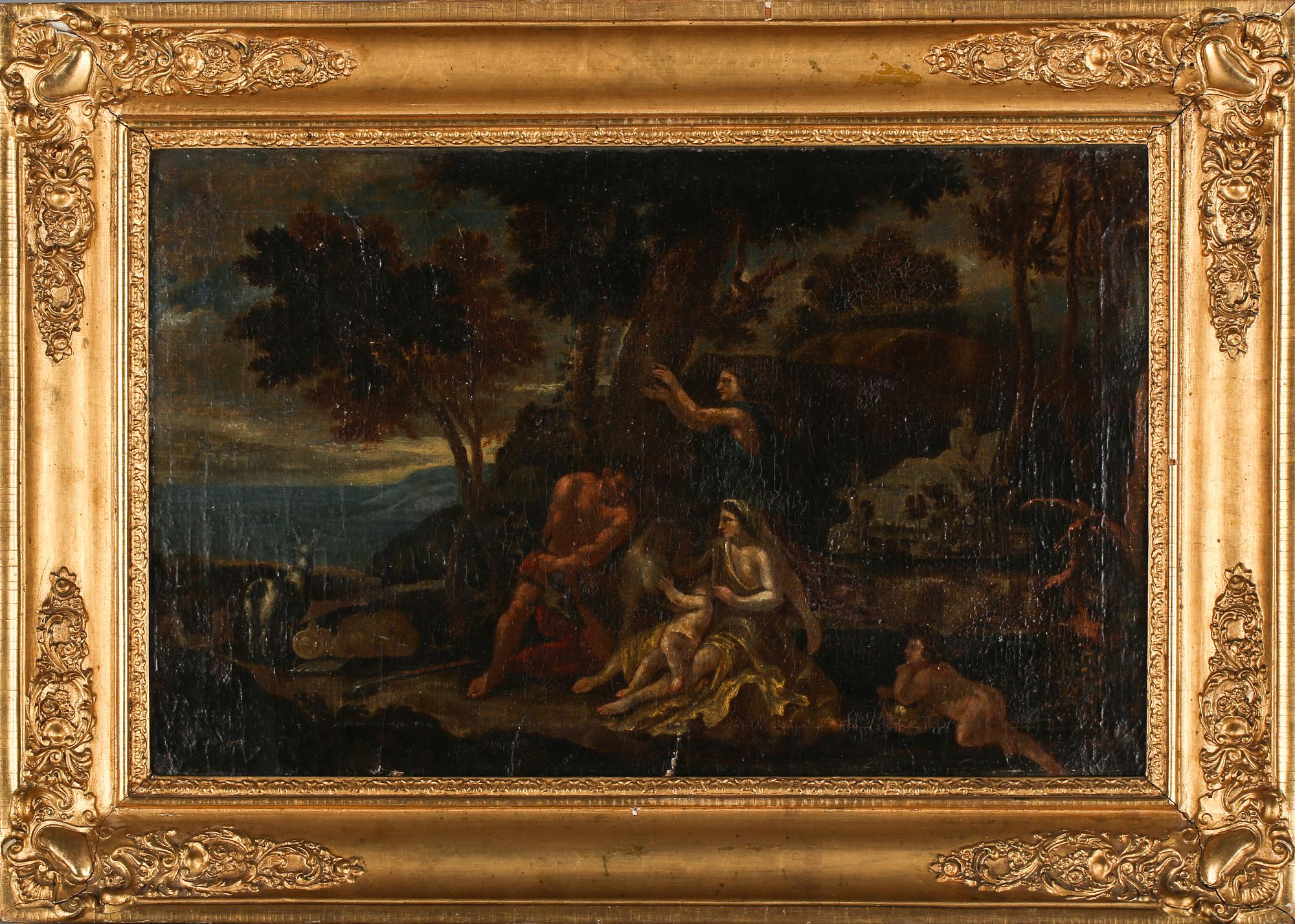 VICTOR HONORÉ JANSSENS, hans krets, olja på duk, osignerad.