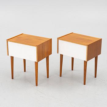 Bedside tables, a pair, 1960s.