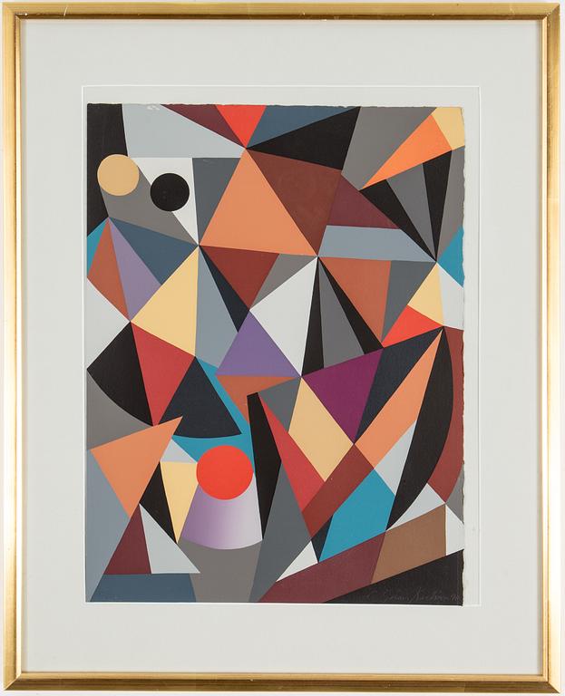 C GÖRAN KARLSSON, färgserigrafi, signerad, daterad 90 och numrerad 39/200.