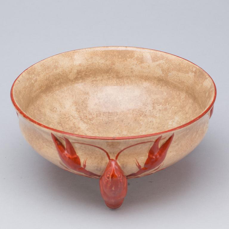 KRÄFTSKÅL, flintgods, Rörstrand. Tidigt 1900-tal.