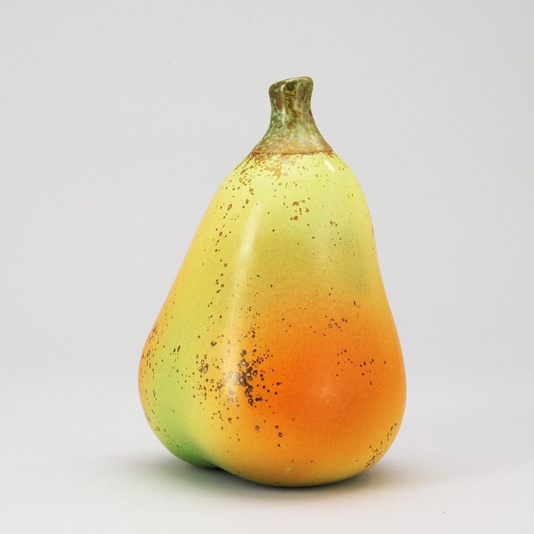 A Hans Hedberg faience pear, Biot, France.
