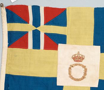 ÖRLOGSFLAGGA, för konungariket Sverige och Norge, 1800-talets andra hälft.